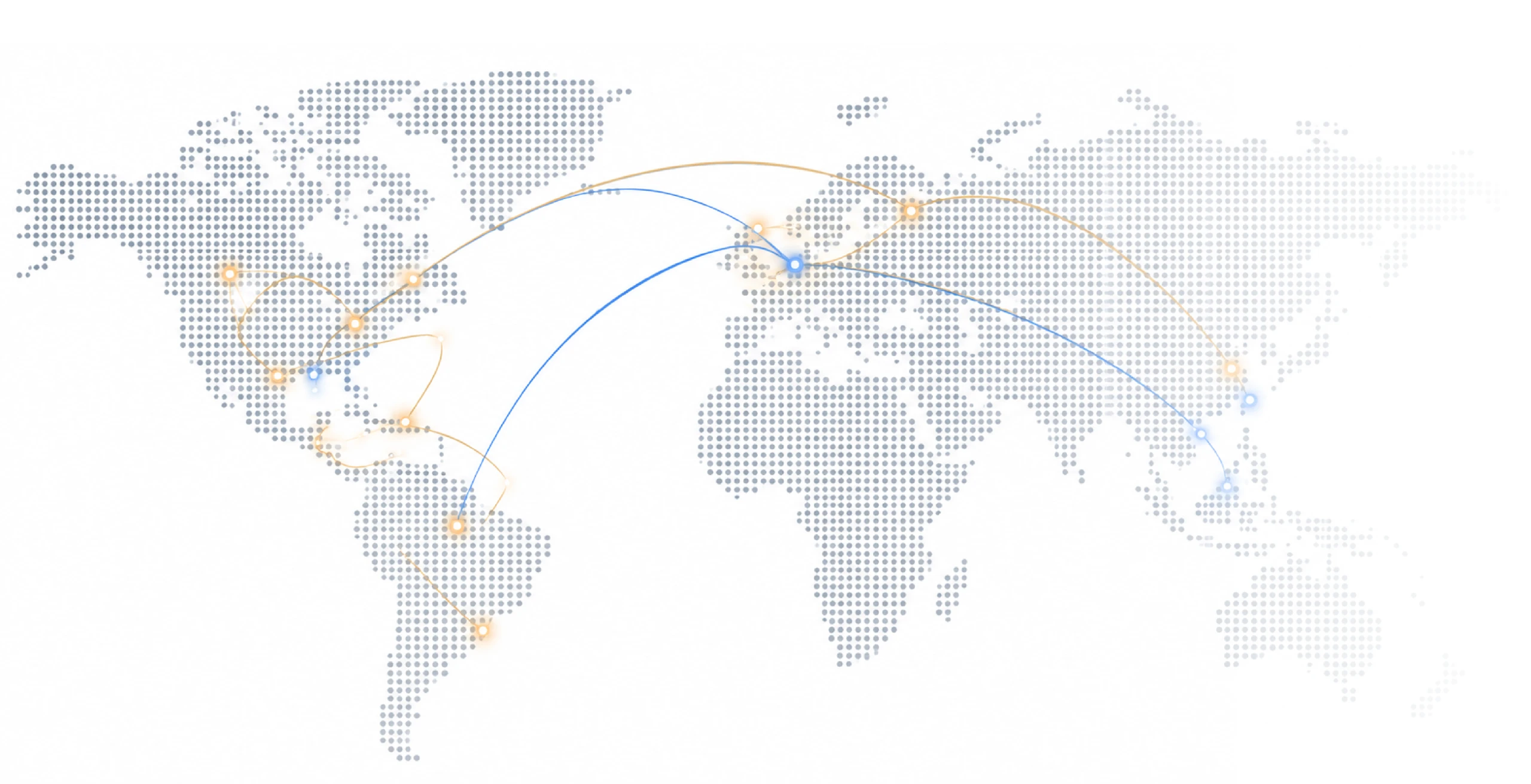 Global private aviation network map